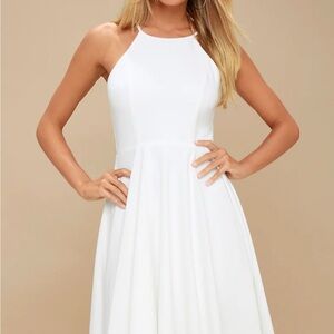 Lulus lined white dress size small